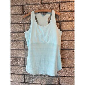 Athleta Womens Light Blue Racerback Tank Top Size L